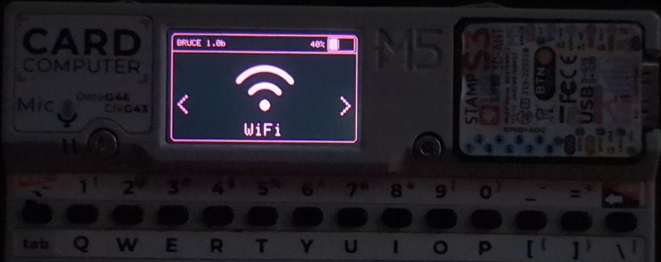 Bruce firmware running on handheld hardware