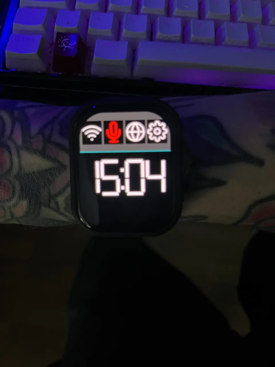 Control center panel accessible from the homescreen