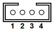 JST-PH 2.0 mm connector with lock tab facing upward