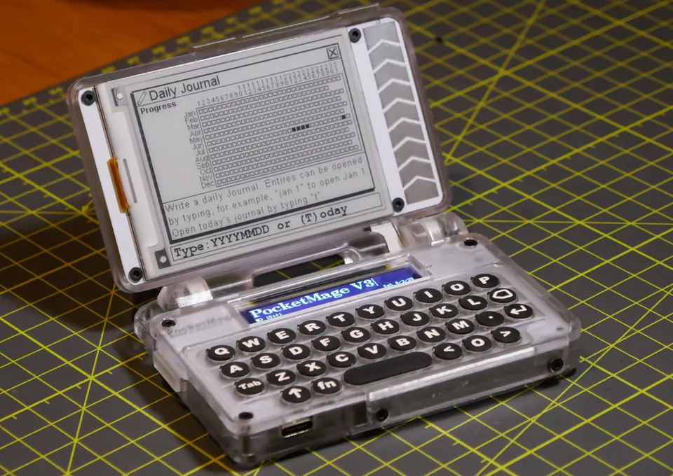 PocketMage PDA: Build an E-Ink PDA with ESP32-S3