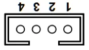 JST-PH 2.0 mm connector with lock tab facing downward