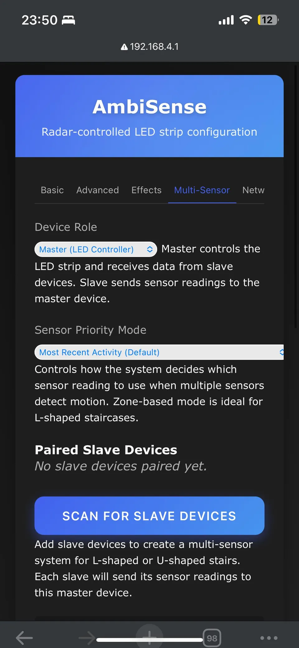 Second view of the AmbiSense mesh hardware arrangement