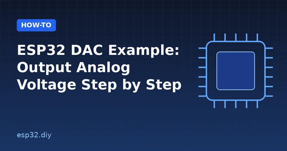 ESP32 DAC Example: Output Analog Voltage Step by Step