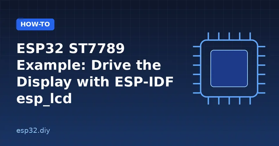 ESP32 ST7789 Example: Drive the Display with ESP-IDF esp_lcd
