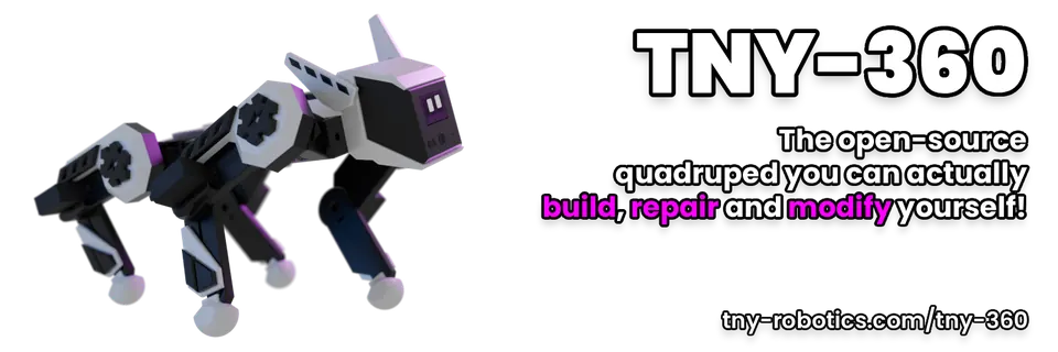 TNY-360: Build an Open-Source Quadruped Robot Dog with ESP32-S3